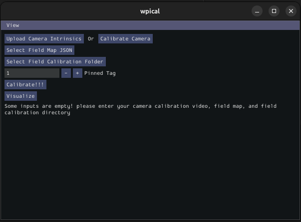 default WPIcal image with no calibration.